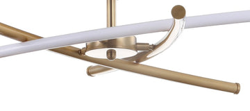 Crucis 31.5" Modern Metal Integrated LED Semi Flush Mount - JONATHAN Y